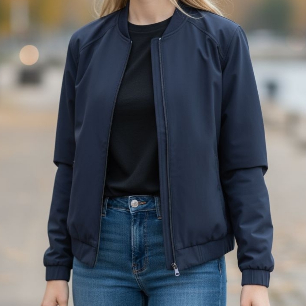 Port Authority Classic Navy Women's Zipper Up Uniform Jacket